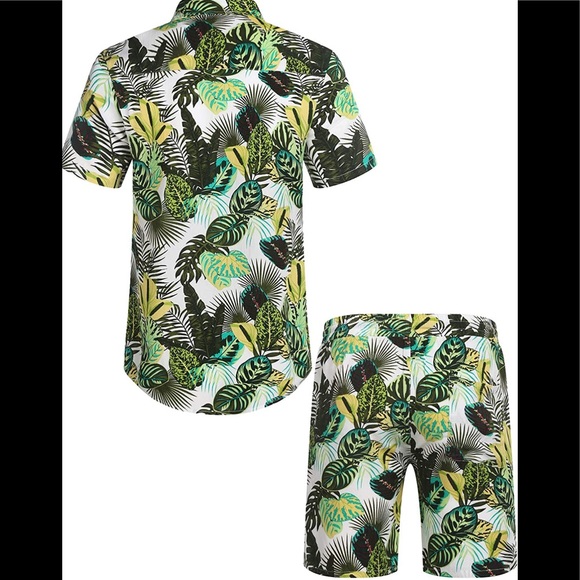 BRAND NEW MENS STYLISH TRENDY SUMMER SHORT SET NWT - Picture 4 of 8